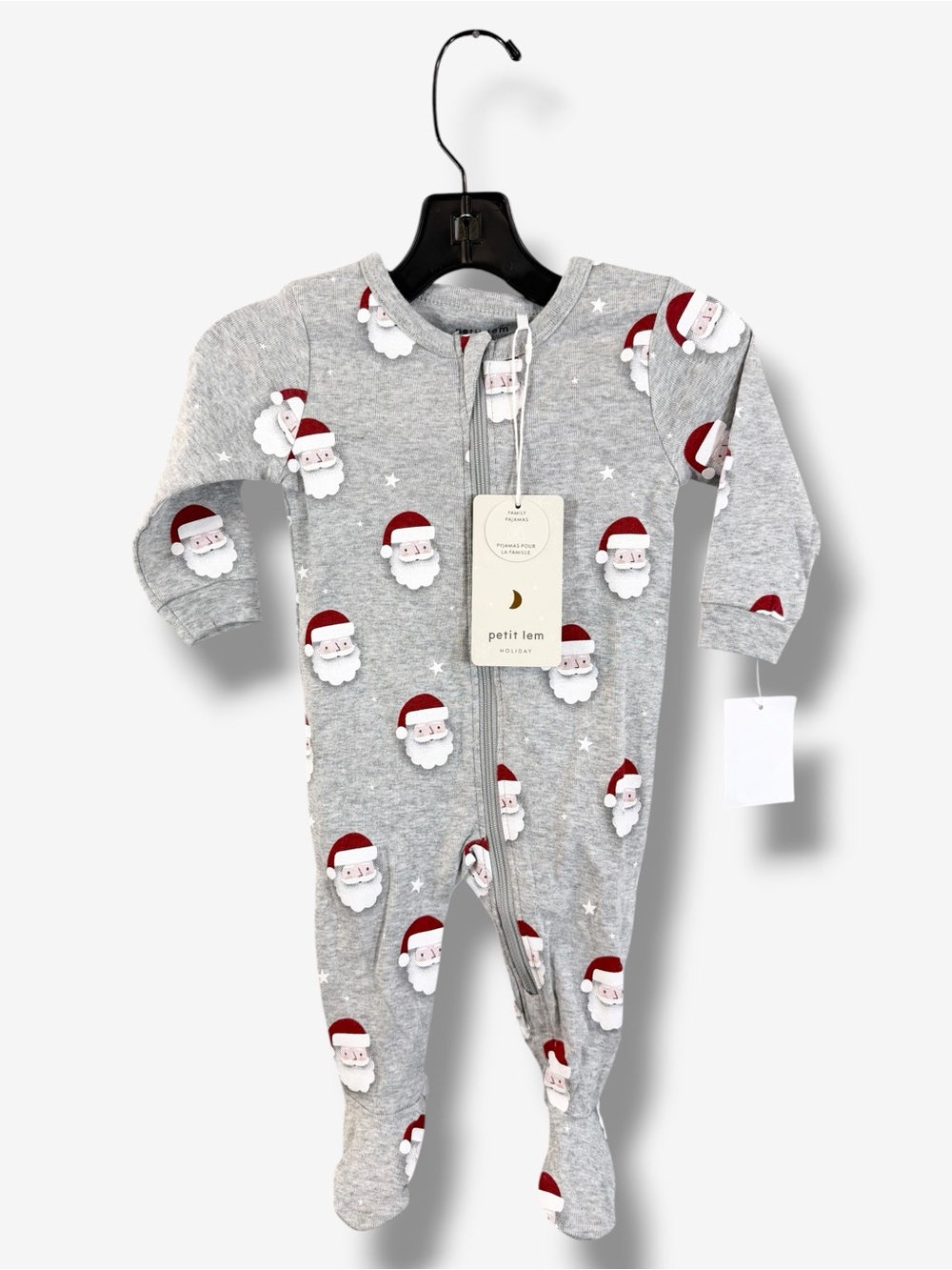 Petit Lem Santa Footed Pajamas Baby 3 Months Holiday Christmas One Piece Cotton